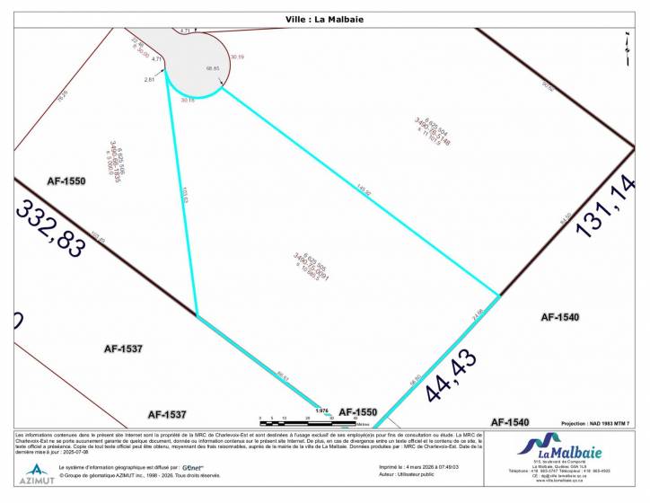 7 - Lot and land for sale, La Malbaie (Code - mb421, Charlevoix)