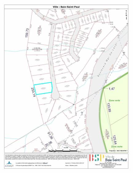 16 - Lot and land for sale, Baie-Saint-Paul (Code - sp837, Charlevoix)