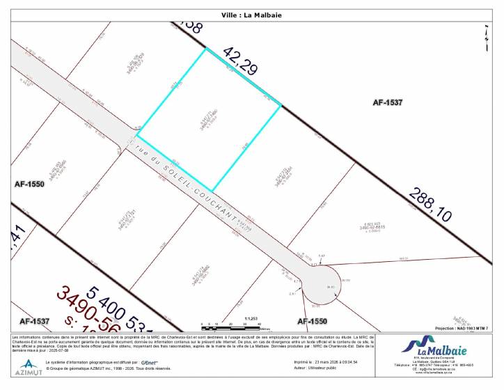 5 - Lot and land for sale, La Malbaie (Code - mb423, Charlevoix)