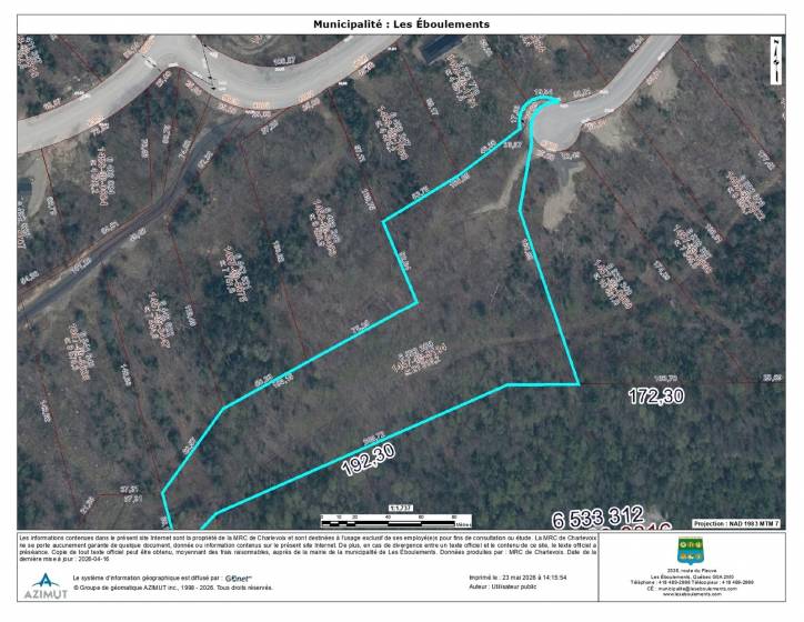 8 - Terrain et terre à vendre, Les Éboulements (Code - eb334, Charlevoix)