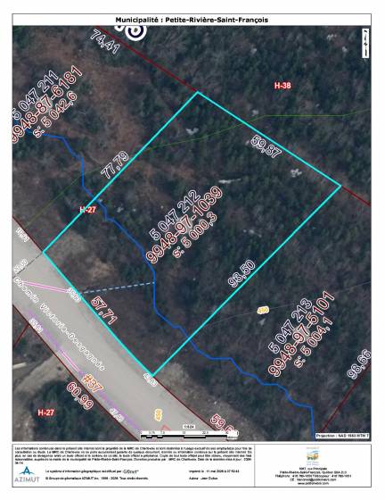 1 - Terrain et terre à vendre, Petite-Rivière-Saint-François (Code - pr824, Charlevoix)