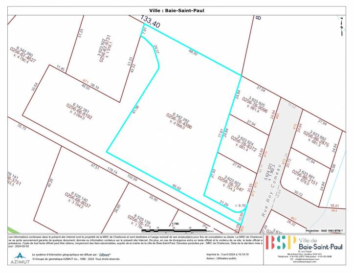 10 - Lot and land for sale, Baie-Saint-Paul (Code - sp851, Charlevoix)