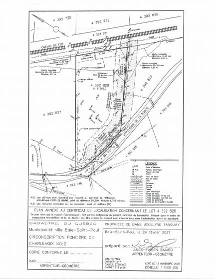 4 - Terrain et terre à vendre, Baie-Saint-Paul (Code - sp940, Charlevoix)